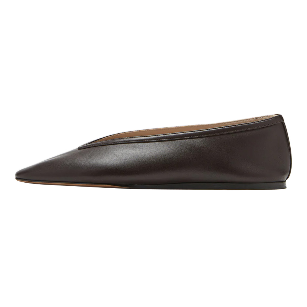 Dark Brown Classic Vegan Leather Slip-On Round Toe Flat Shoes Women Nicepairs