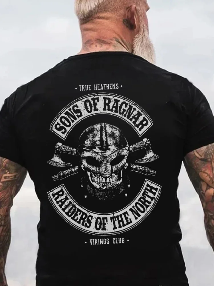 SONS OF RAGNAR T-Shirt Vikings Club True Heathens Tee Shirt