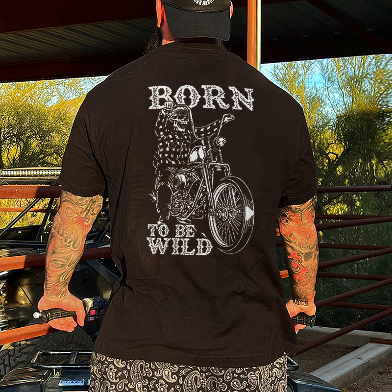 Livereid Born To Be Wild Printed Men's T-shirt - Livereid