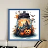(Stamped/Counted) Halloween Glass Bottle Scene-11CT Cross Stitch 45*45cm/17.72*17.72in