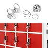 [US Local Warehouse] 25mm Number Tags with Rings 304 Stainless Steel Key ID Tag Hollow Round Metal Numbered Labels 1 To 500 for Restaurant Bar and Cafes