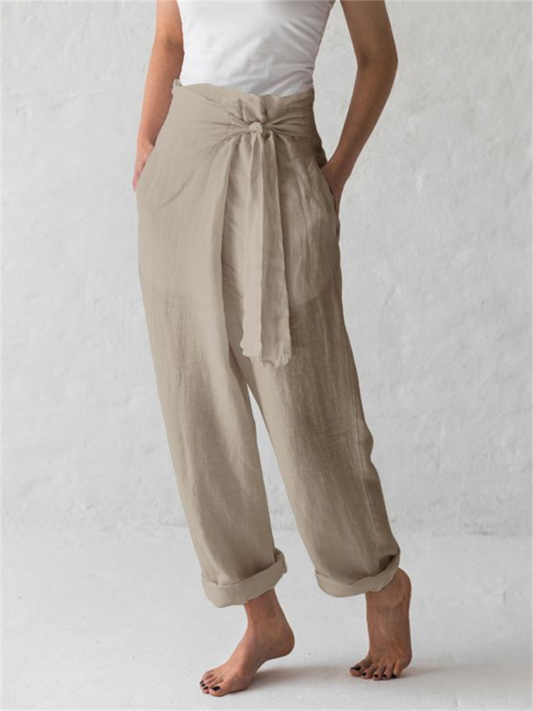 Comfy Wrap Wide Leg Pants-coollova:luchamp