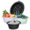 Silicone Face Ice Bath Bowl Folding Cold Plunge Basin Built In Icetray Skin Care