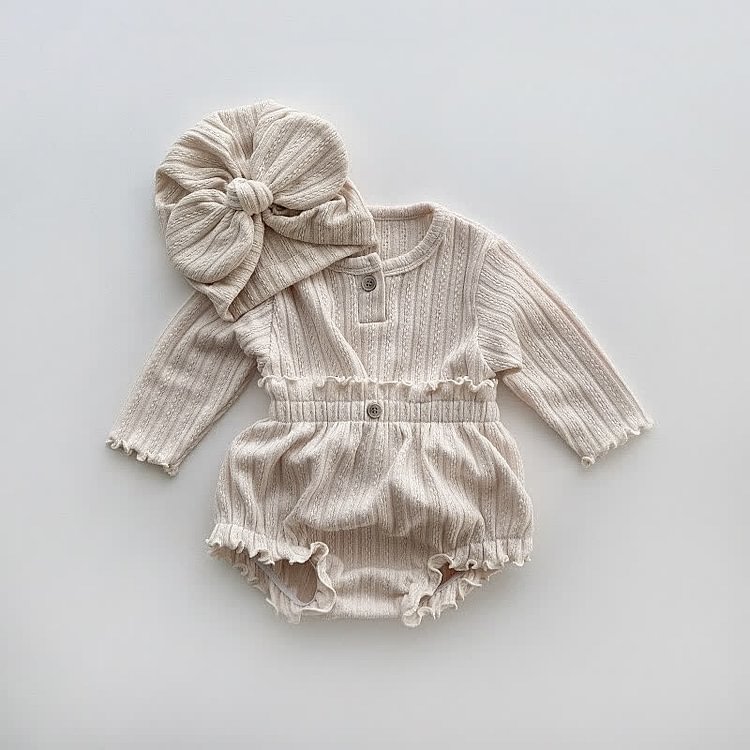 Baby Knitted Shirt Bloomer and Hat Set