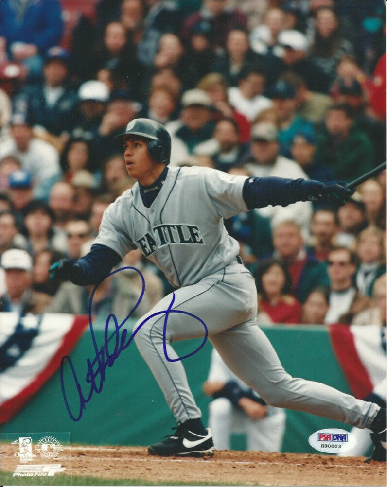 ALEX RODRIGUEZ (Seattle Mariners) signed 8x10 Photo Poster painting with PSA/DNA COA