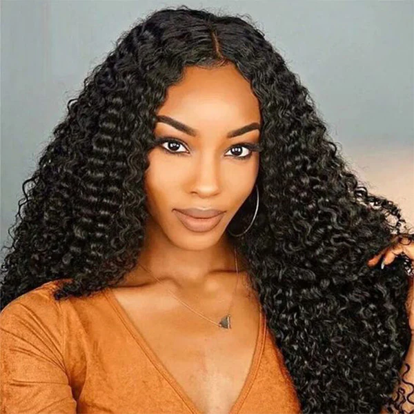 250% Density Boruihair Burmese Curly Glueless Pre‑Plucked Human Hair Wigs| V‑Part & U‑Part Options | 100% Human Hair
