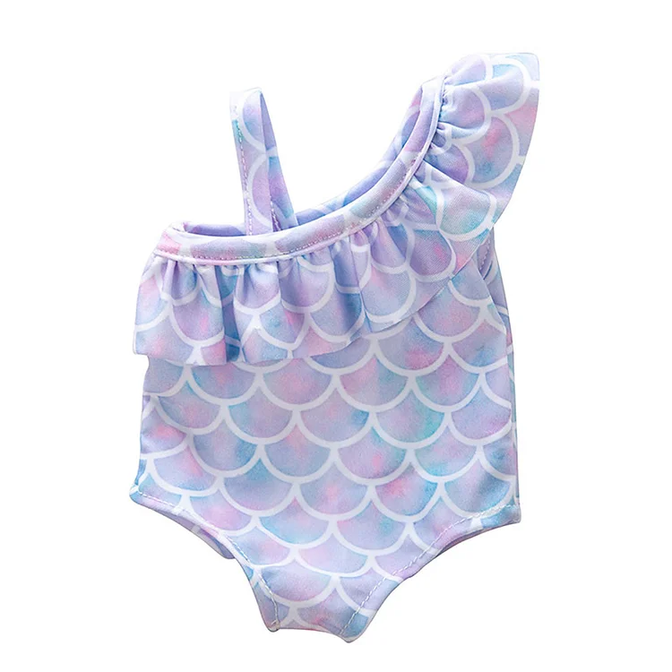  For 12"-16" Full Body Silicone Baby Girl Doll Swimsuit 1-Piece Set Accessories - Reborndollsshop®-Reborndollsshop®