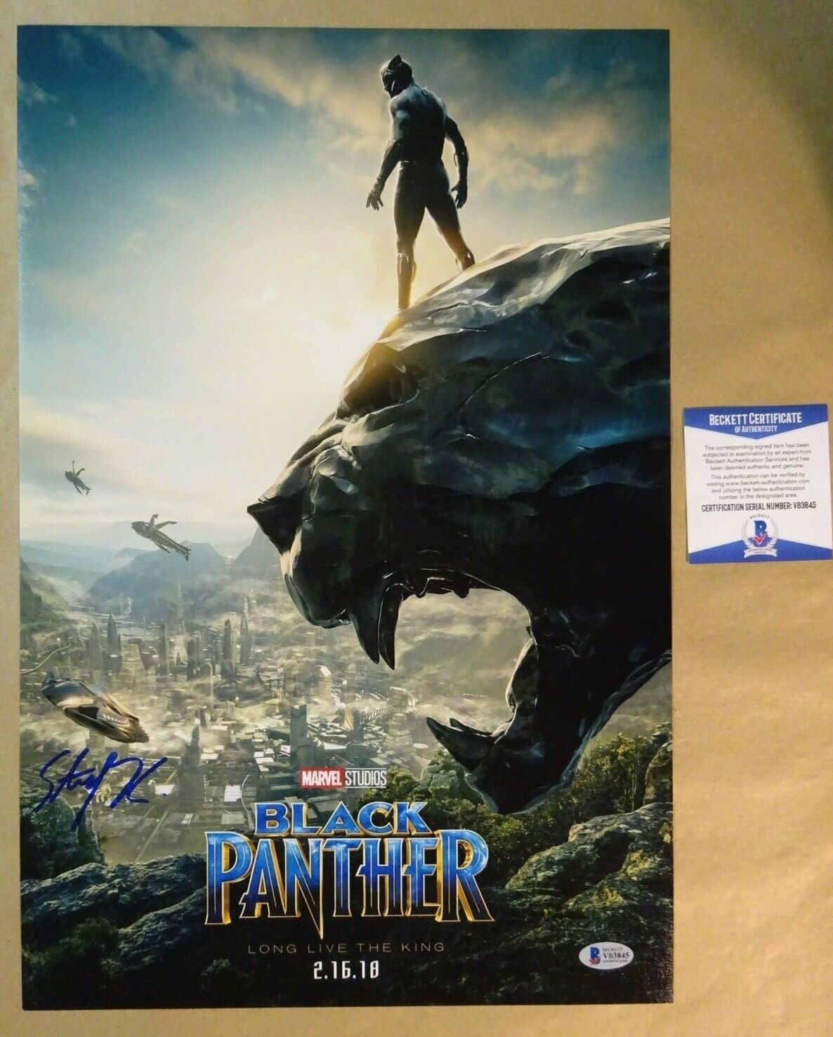 Signed STERLING K BROWN Autographed Black Panther 12x18