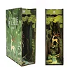 3D Wooden Puzzle Bookend Dollhouse Forest Deer Book Nook with Light Bookshelf Insert Decor 