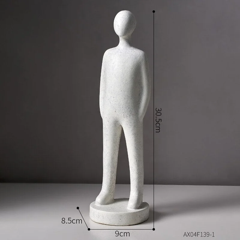 Creative Abstract Character Decoration Resin Ceramic Sculpture Modern Home Decoration Living Room Bedroom Office Decoration Gift