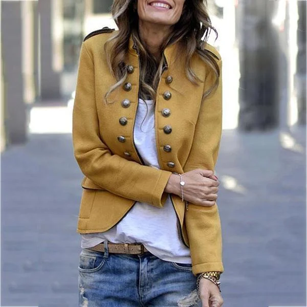 Autumn Fashion Buttoned Blazer Coats