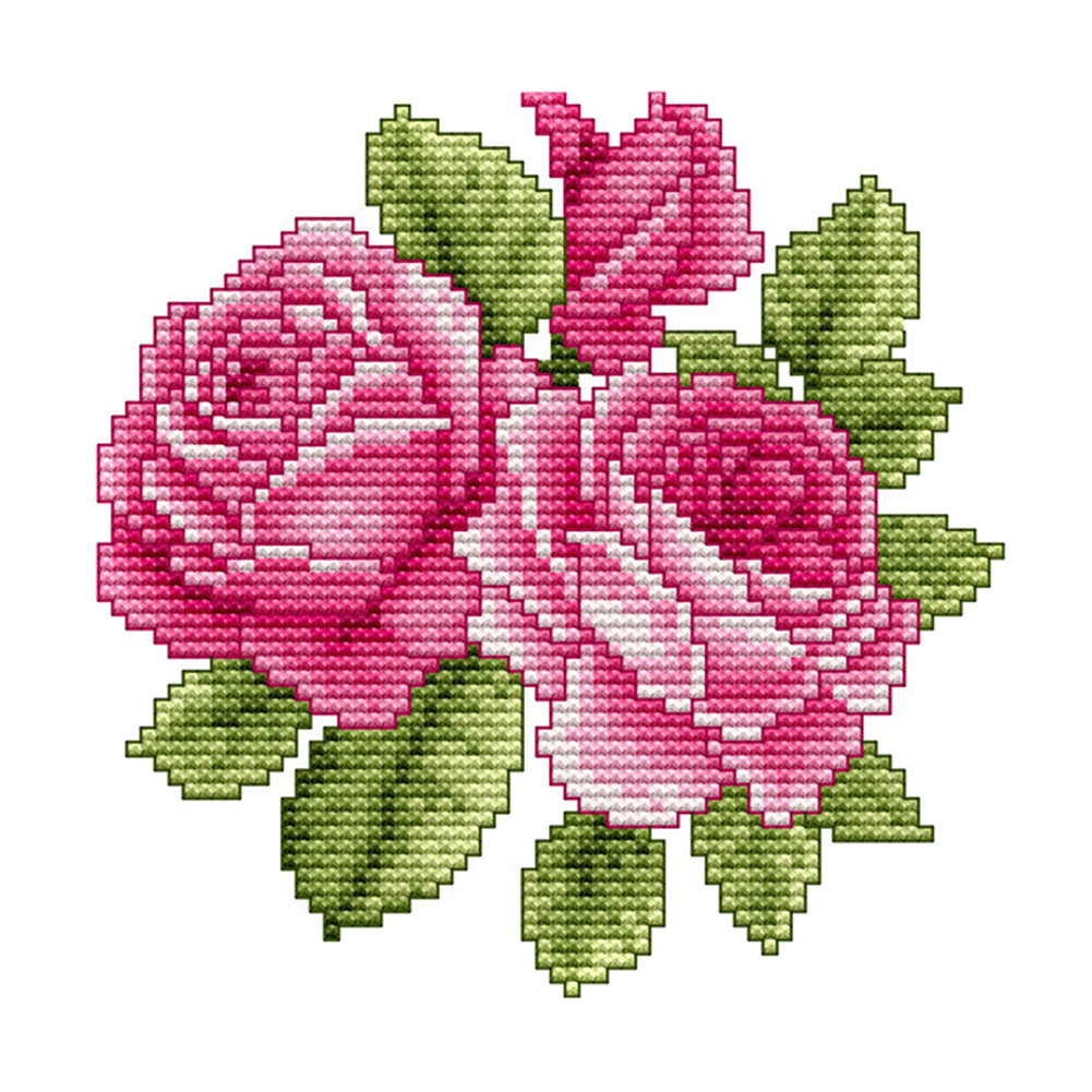 

Flower - 11CT Stamped Cross Stitch - 21*21CM, 501 Original