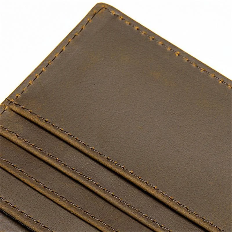 Men's Classic Business Solid Color Mini Leather Wallet