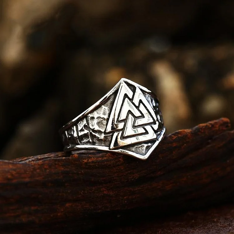 Coutureaura Valknut Stainless Steel Ring