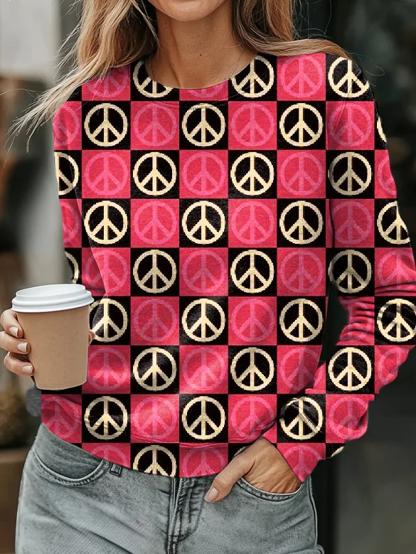 Hippie Art Print Casual  Sweatshirt