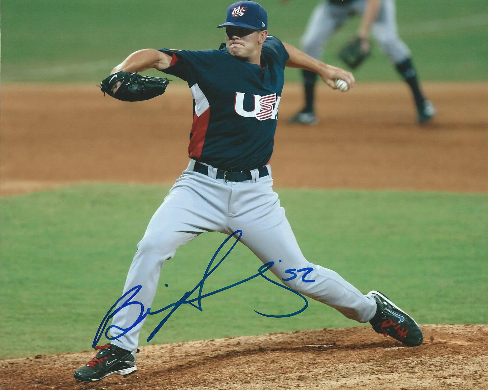 Brian Duensing *MINNESOTA TWINS* Signed 8x10 Photo Poster painting BD3 COA GFA