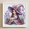 Lavender Fairy Girl-14CT Stamped Cross Stitch 50*50cm/19.69*19.69in