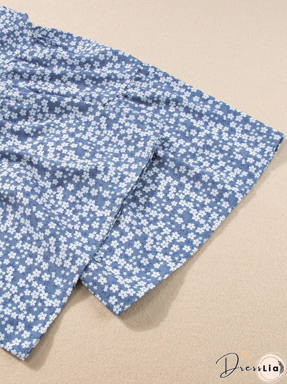 Blue Twilight Floral Dream Jumpsuit with Smocked Bodice and Delicate Straps