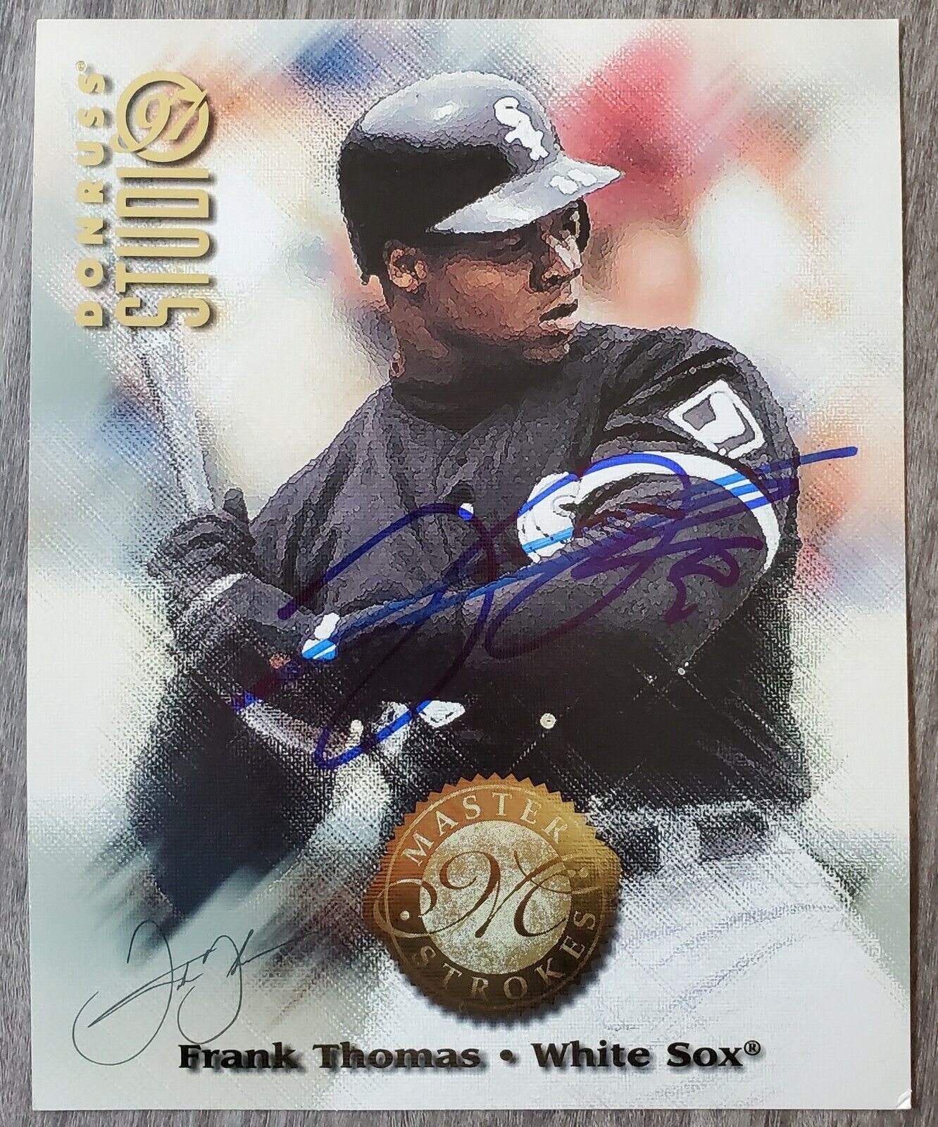 Frank Thomas Signed 8x10 Photo Poster painting MLB Hall Of Fame HOF Donruss Studios /5000 RAD