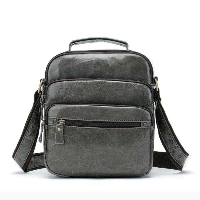 Classic Leather Soft Handbags For Men With Large Capacity