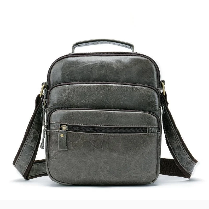 Classic Leather Soft Handbags For Men With Large Capacity