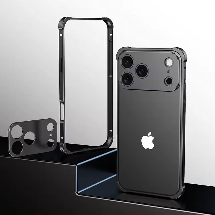 Metal Alloy Lens Protect Frame Phone Case For iPhone