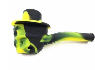 Top Quality Portable Silicone Tobacco Smoking Pipes Fashion Coloful Design Skull Smoke Pipe Small Tobacco With Caps Bowl