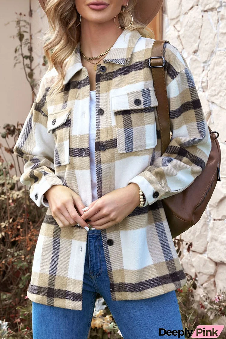 Fashion Plaid Print Shacket