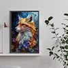 (40*60cm)Flower Fox - Full Round Drill Diamond Painting