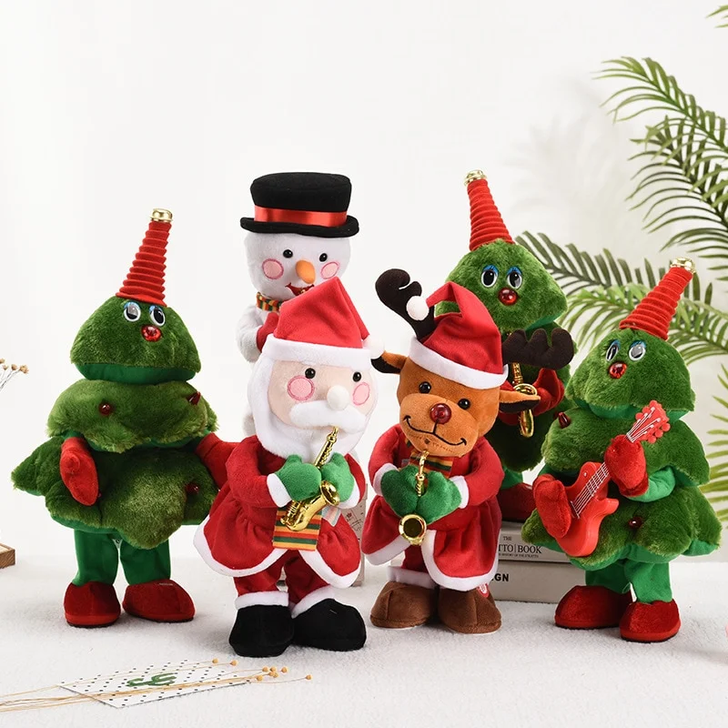 Dancing Christmas tree electronic plush toys decorations Christmas gifts