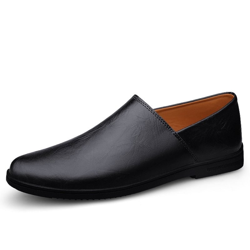 Genuine Leather Men Casual Shoes Luxury Brand Italian Mens Loafers Breathable Driving Shoes Summer Men Moccasins Plus Size 38-46