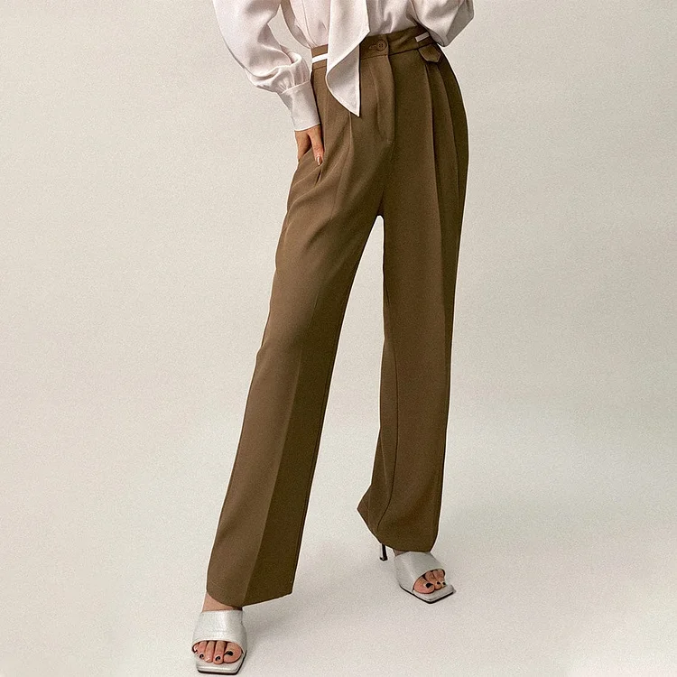 Sienna Double Waistband Wide Leg Pants QueenFunky