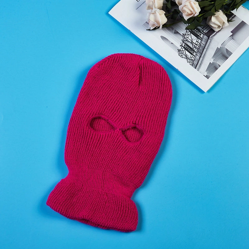 Cycling Mask Cold-proof Warm Headgear Outdoor Fleece Wool Hat Winter Sports Headgear Ski