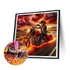 (50*50cm)Skeleton Cowboy Riding Motorcycle - Full Round Drill Diamond Painting