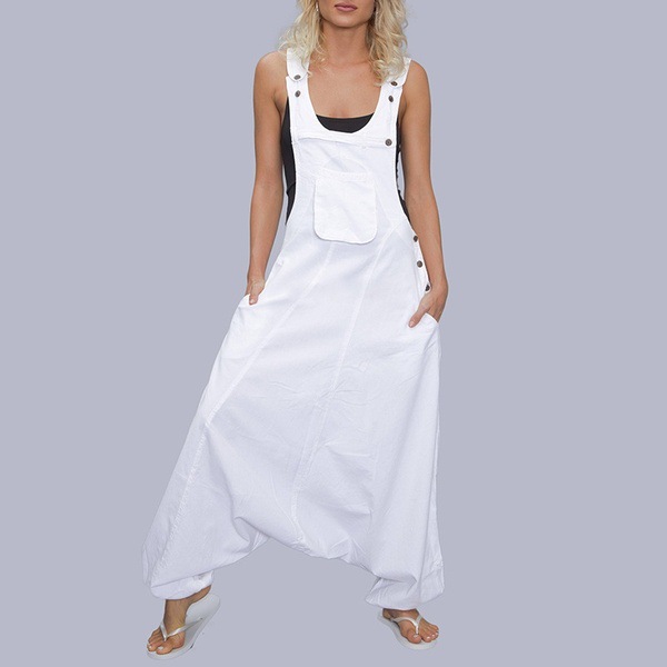 Women Sleeveless Baggy Long Vest Jumpsuits Playsuits Romper Pants Plus Size