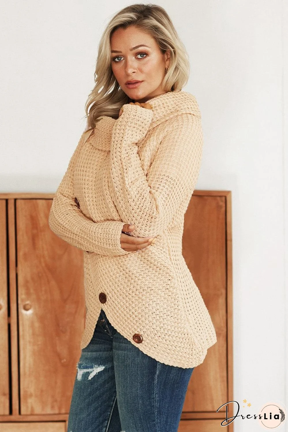Knitted Turtleneck Pullover Sweater