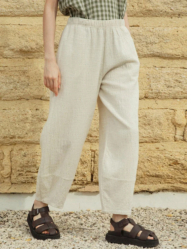 Soft Textured Linen Women's Pants