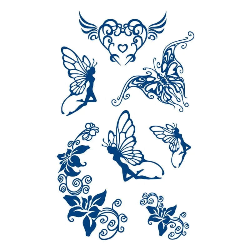 Juice Lasting Ink Tattoo Body Art Waterproof Temporary Sticker Snake Musical Note Women Totem Small Paw Rose Arm Fake Tattoos