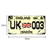 UK City - Car License(6*12Inch) - Garage