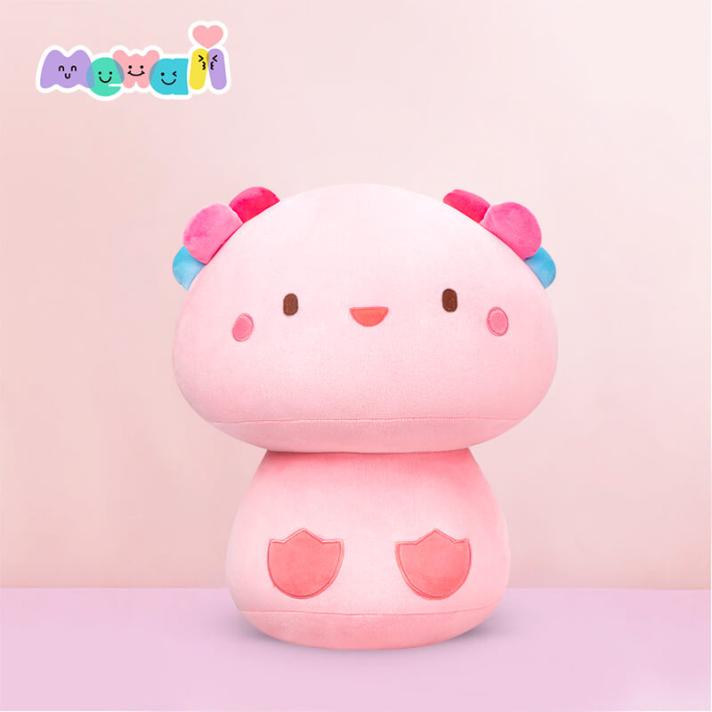 Mewaii™ Mushroom Family Pink Axolotl Kawaii Plush Pillow Squish Toy