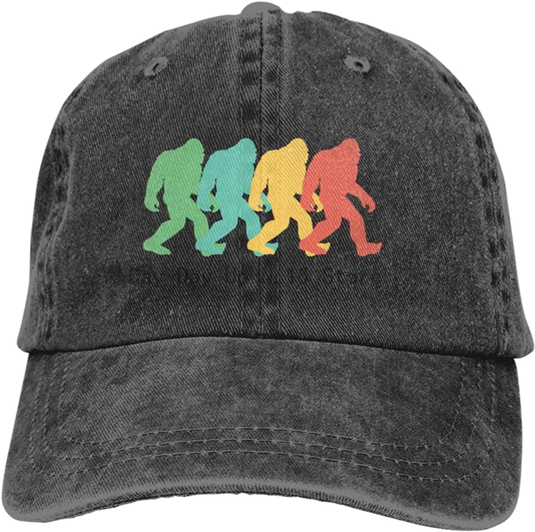 Denim Cap Bigfoot Colorful Baseball Dad Cap Classic Adjustable Sports for Men Women Hat