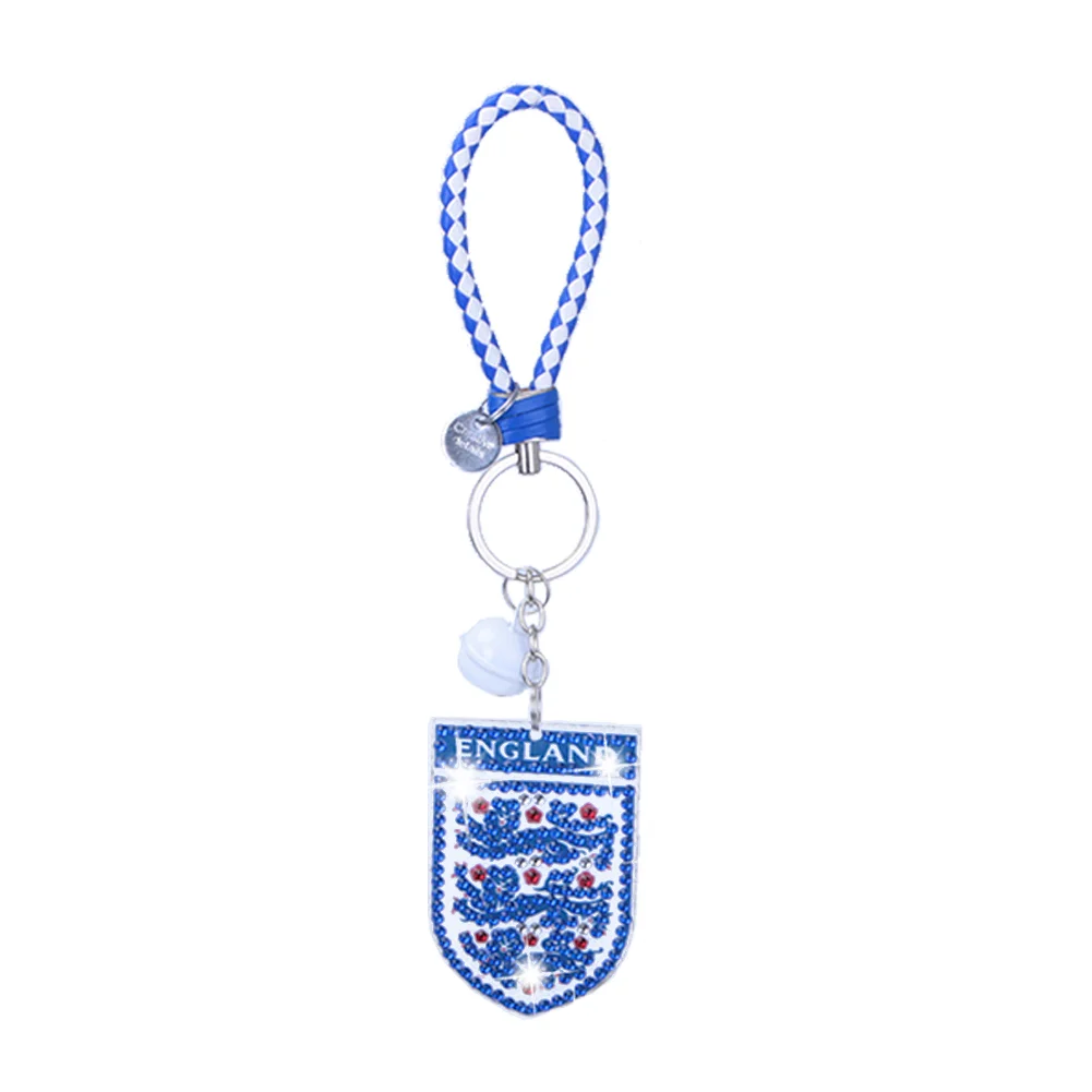 UK Football Club DIY Diamonds Painting Keychain Crystal Mosaic Keyring Crafts Gift(Double Sided)