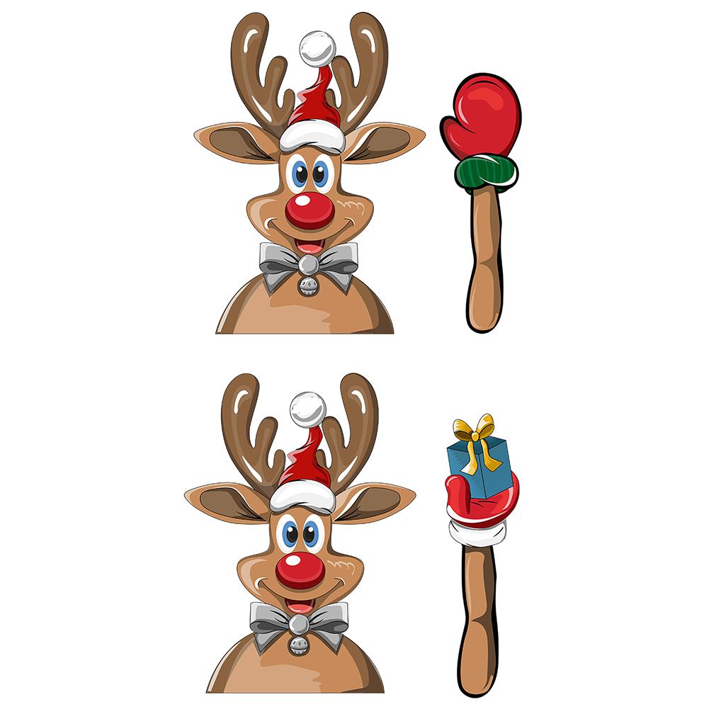 

Christmas Elk Car Rear Windshield Wiper Stickers Windscreen Styling Decals, Christmas reindeer red gloves, 501 Original