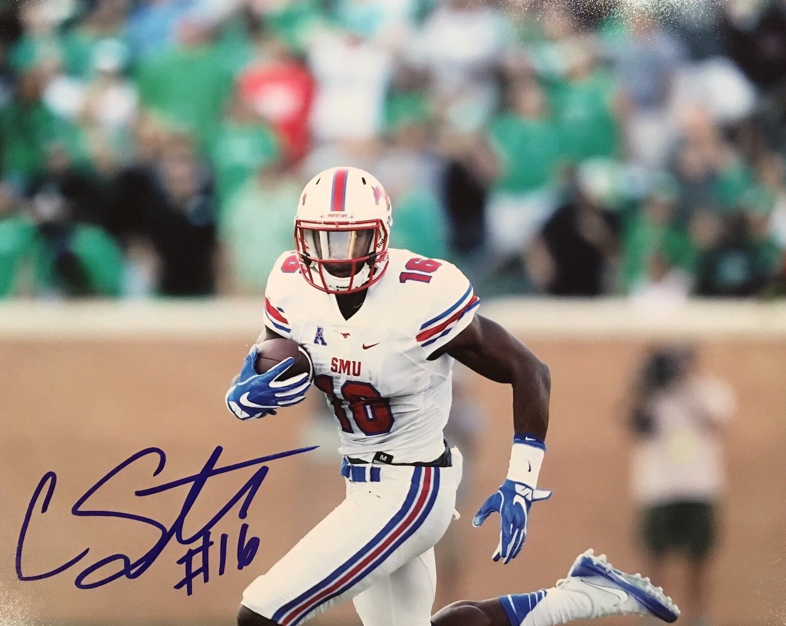 PROOF! COURTLAND SUTTON Signed Autographed 8x10 Photo Poster painting DENVER BRONCOS SMU