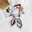 Imaginarygam Satin Square Scarf for Women Leave Patchwork Silk Shawl Headscarf Fashion Neckerchief Female Headband Hair Wrap Foulard Hijab Scarf