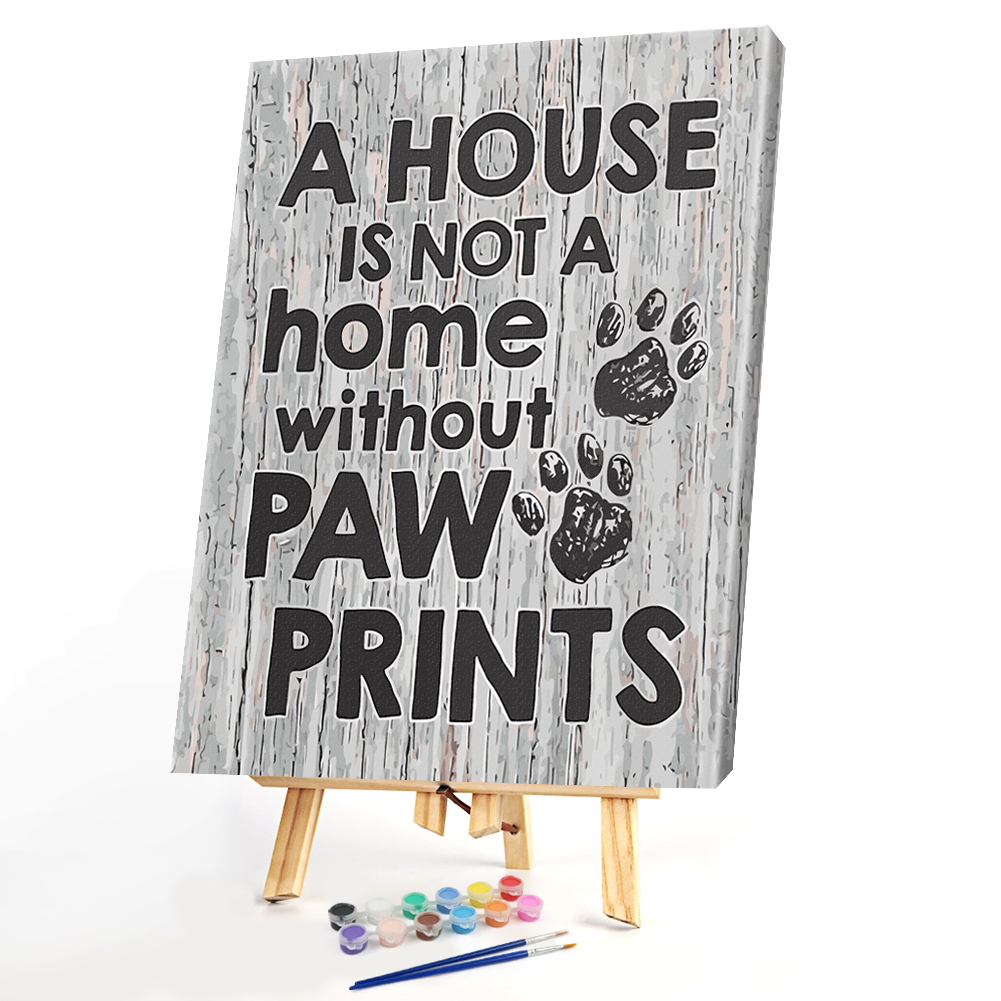 

40*50CM - Paint By Numbers - House Letter, 501 Original