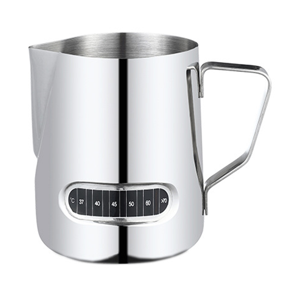 

600ml Coffee Thermometer Cup Pull Flower Cup Steaming Pitcher Frothing Cup, 501 Original