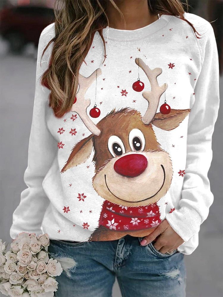 womens-christmas-deer-print-long-sleeve-top