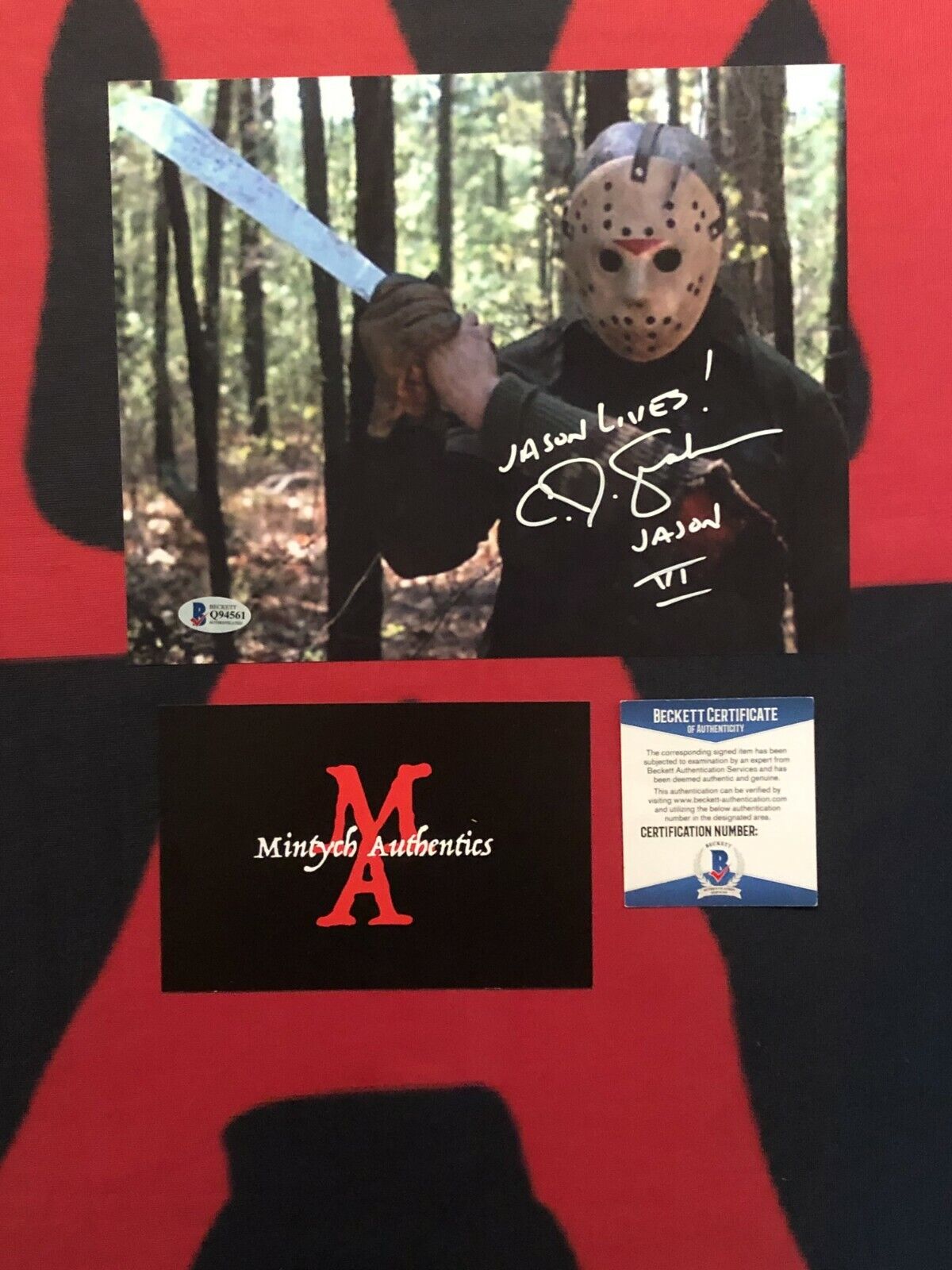 CJ C.J. GRAHAM AUTOGRAPHED SIGNED 8x10 Photo Poster painting! BECKETT COA! FRIDAY THE 13TH JASON