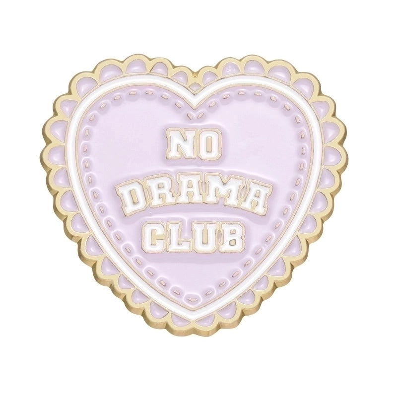 Cartoon Style Minimalist Pin Letter Heart Shape Alloy Plating Unisex Brooches